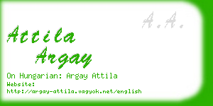 attila argay business card